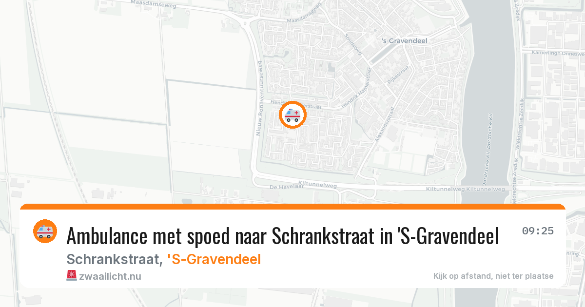 Ambulance met spoed naar Schrankstraat in 'S-Gravendeel — 20 jul 2026