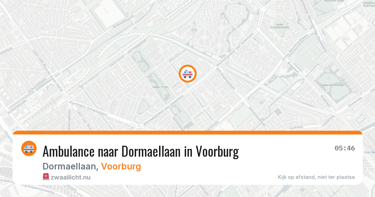 Ambulance naar Dormaellaan in Voorburg — 24 jul 2026