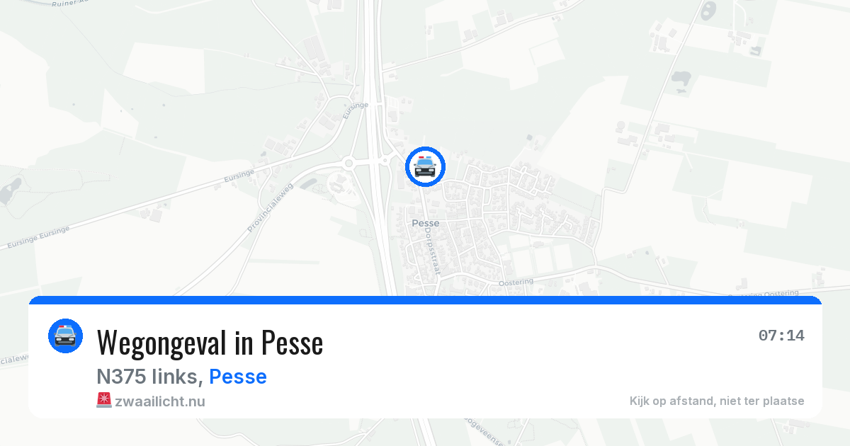 Wegongeval in Pesse — 31 mrt 2026