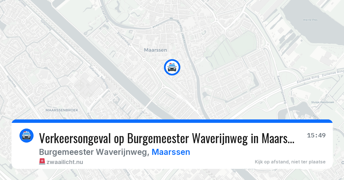 Verkeersongeval op Burgemeester Waverijnweg in Maarssen — 21 jul 2026