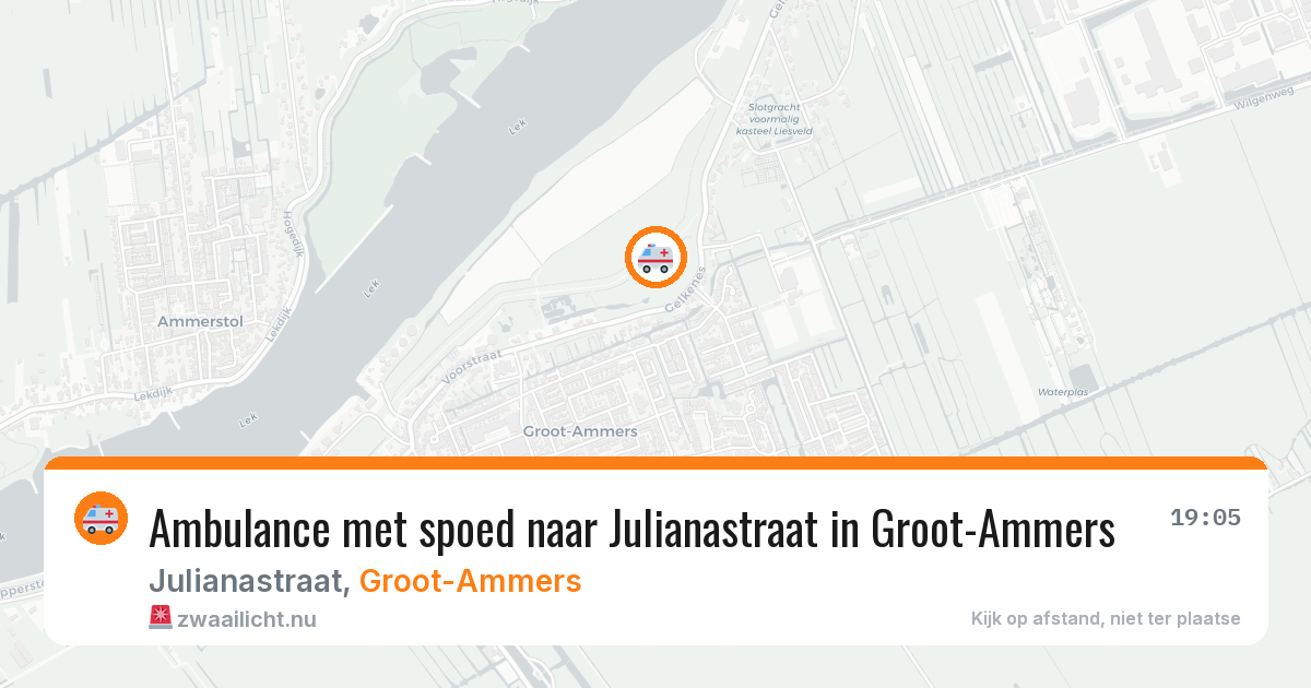 Ambulance met spoed naar Julianastraat in Groot-Ammers — 17 jan 2026