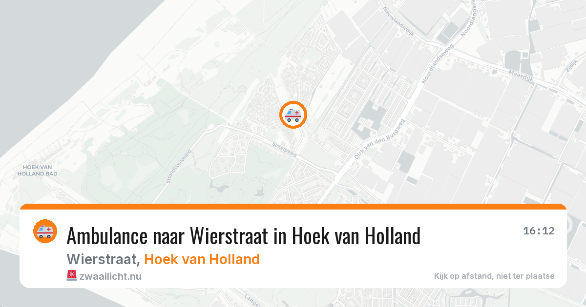 Ambulance naar Wierstraat in Hoek van Holland — 26 jul 2026