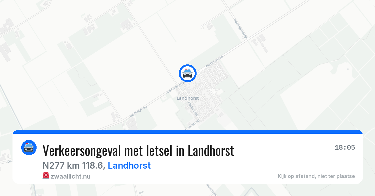Verkeersongeval met letsel in Landhorst — 1 jul 2026