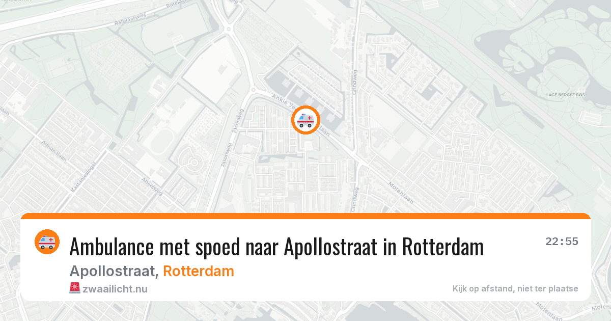 Ambulance met spoed naar Apollostraat in Rotterdam — 12 apr 2026