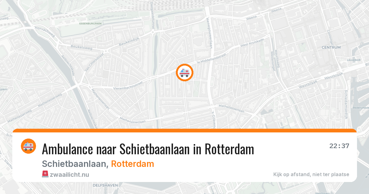 Ambulance naar Schietbaanlaan in Rotterdam — 24 jul 2026