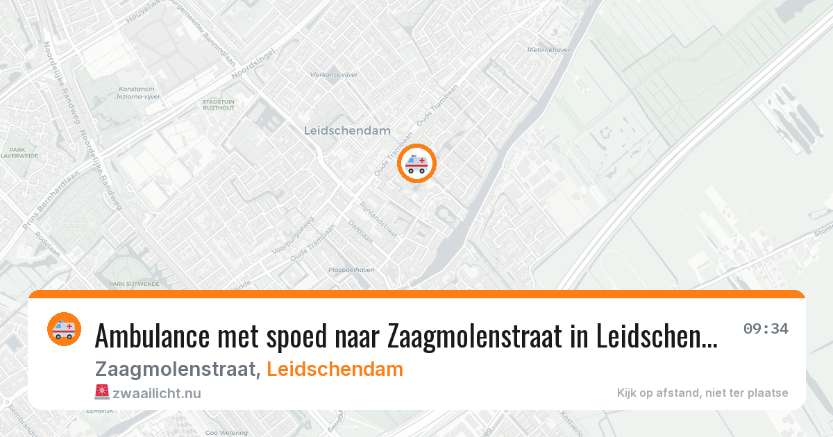 Ambulance met spoed naar Zaagmolenstraat in Leidschendam — 18 jul 2026