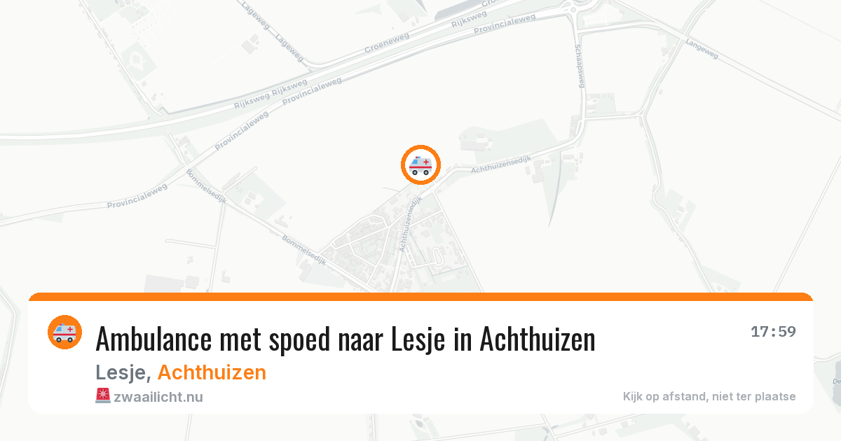 Ambulance met spoed naar Lesje in Achthuizen — 28 mrt 2026