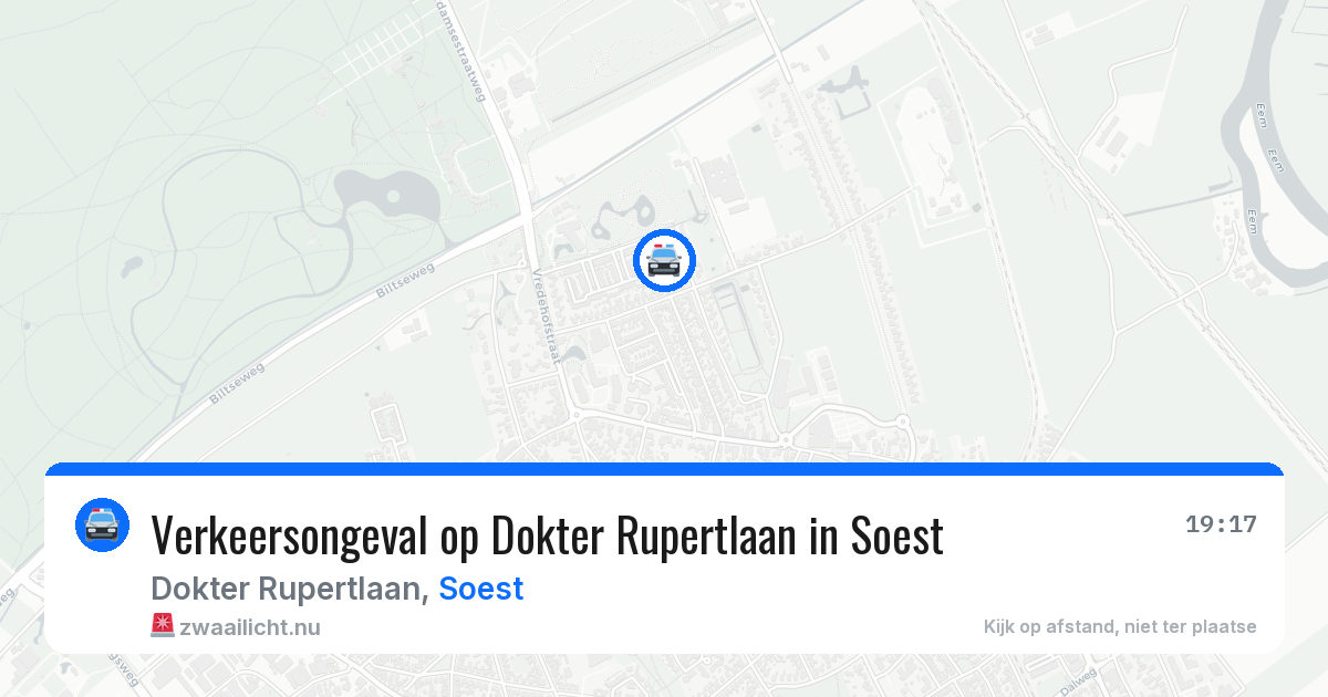 Verkeersongeval op Dokter Rupertlaan in Soest — 26 jul 2026
