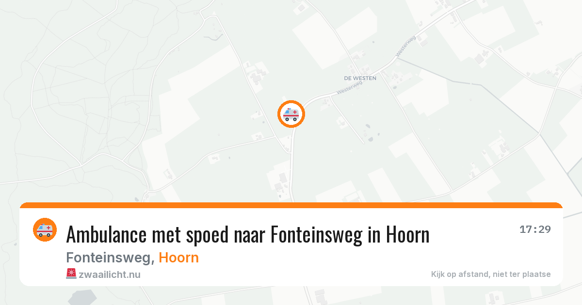 Ambulance met spoed naar Fonteinsweg in Hoorn — 28 jun 2026