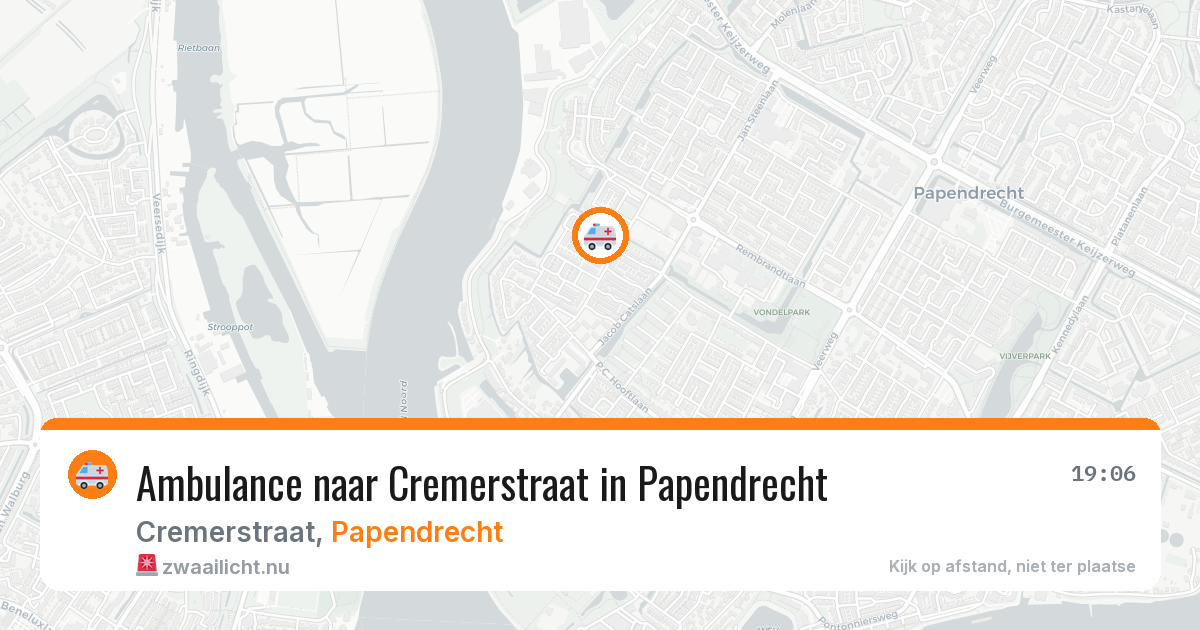 Ambulance naar Cremerstraat in Papendrecht — 13 jul 2026