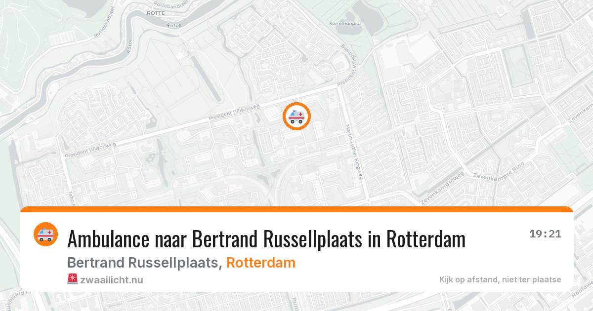 Ambulance naar Bertrand Russellplaats in Rotterdam — 14 mrt 2026