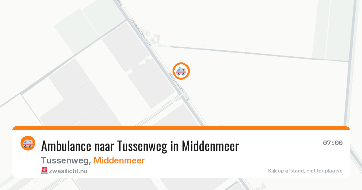 Ambulance naar Tussenweg in Middenmeer — 20 jul 2026