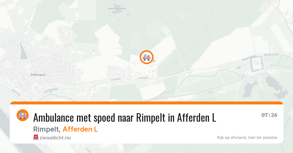 Ambulance met spoed naar Rimpelt in Afferden L — 5 jul 2026