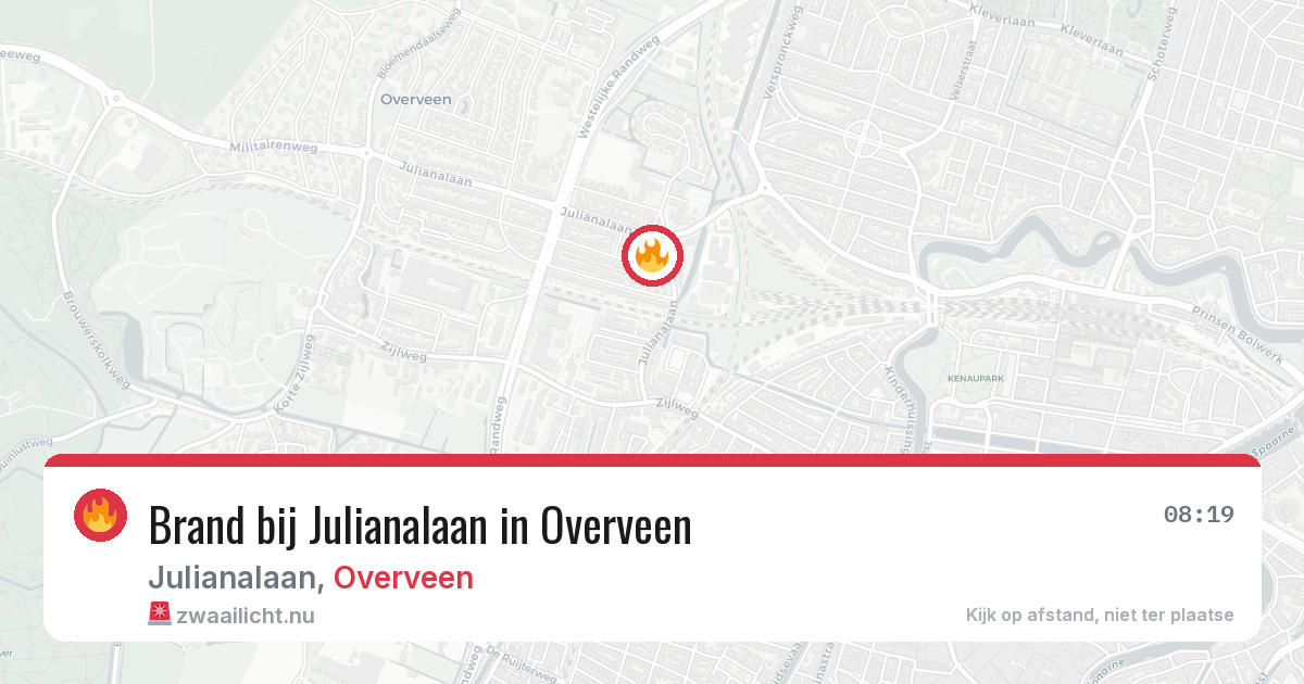 Brand bij Julianalaan in Overveen — 29 mrt 2026
