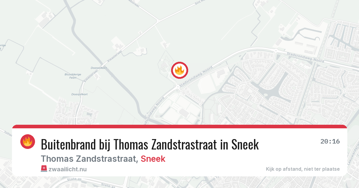 Buitenbrand bij Thomas Zandstrastraat in Sneek — 2 mei 2026