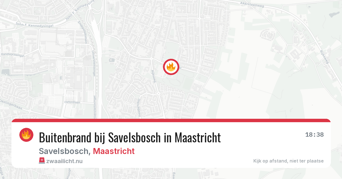 Buitenbrand bij Savelsbosch in Maastricht — 17 mei 2026
