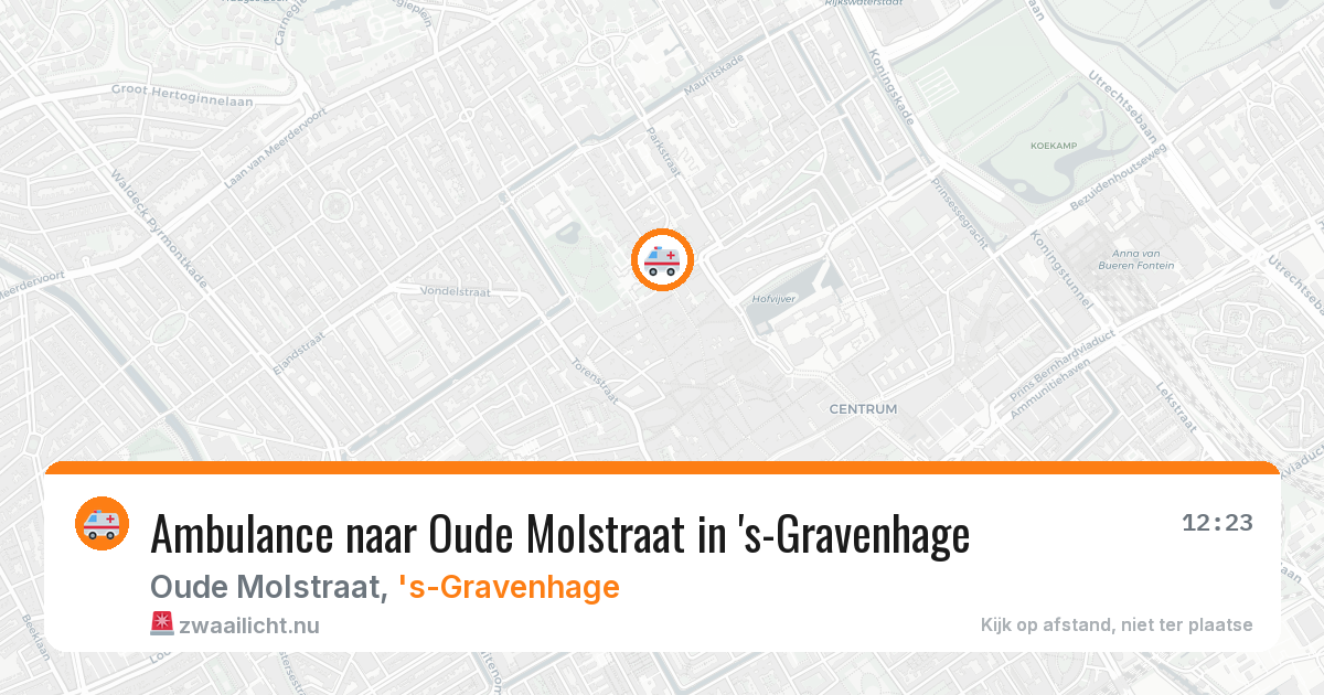 Ambulance naar Oude Molstraat in 's-Gravenhage — 20 jul 2026