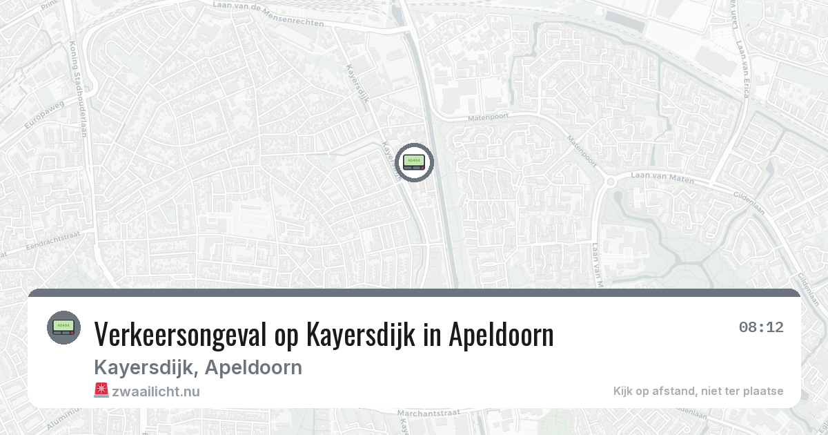 Verkeersongeval op Kayersdijk in Apeldoorn — 22 jul 2026