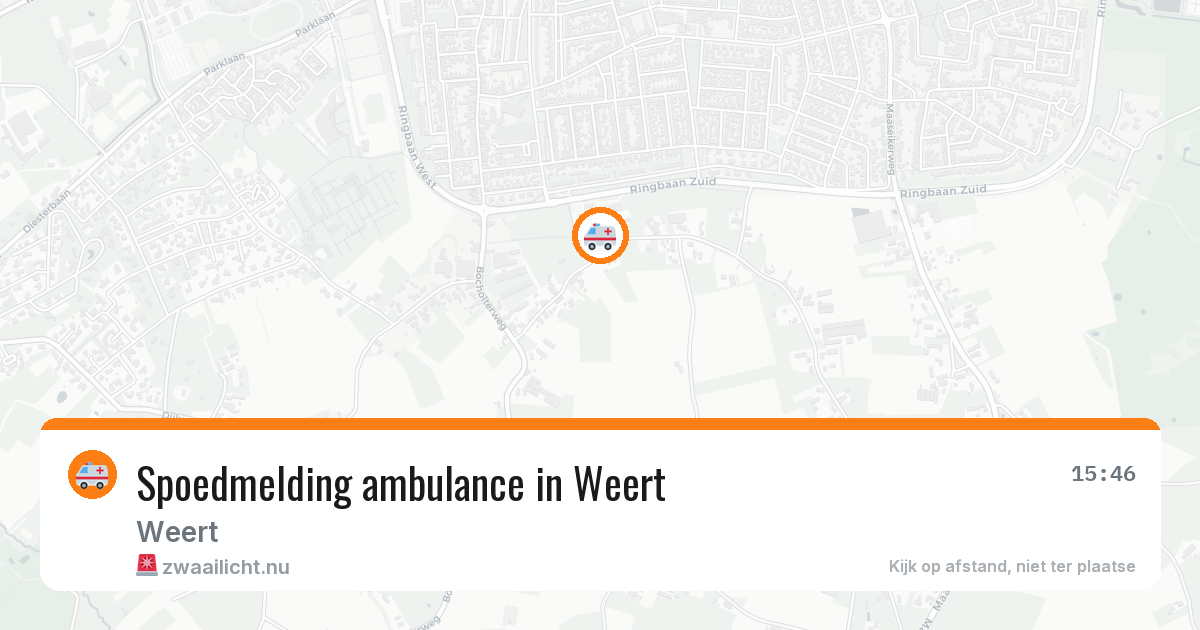 Spoedmelding ambulance in Weert — 20 jul 2026