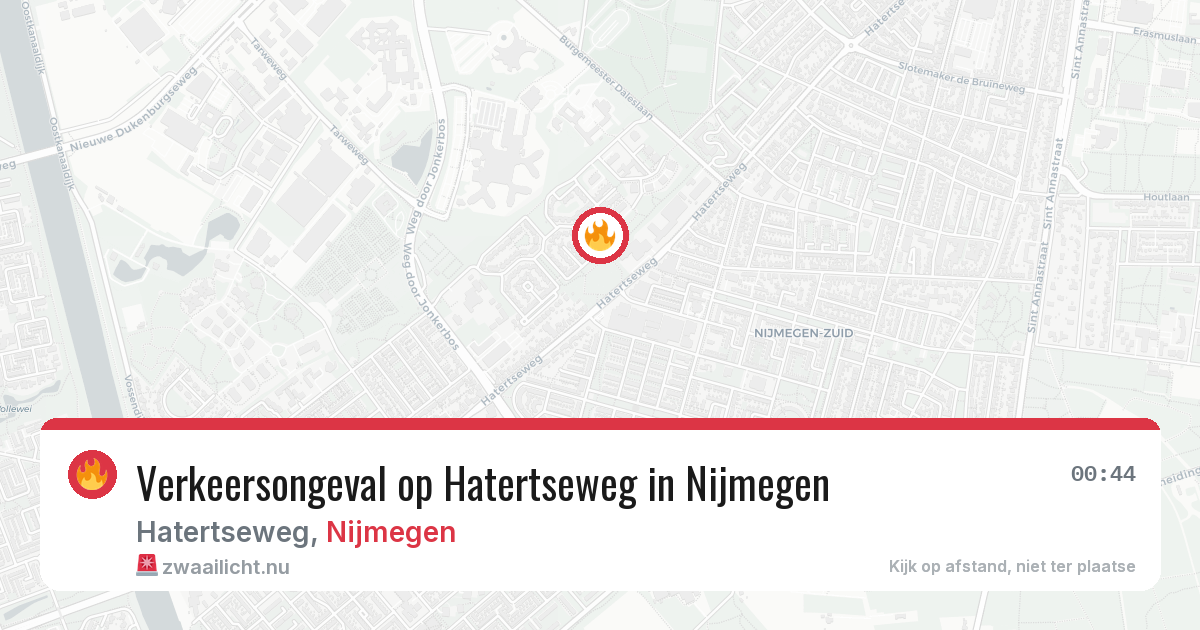 Verkeersongeval op Hatertseweg in Nijmegen — 20 mrt 2026