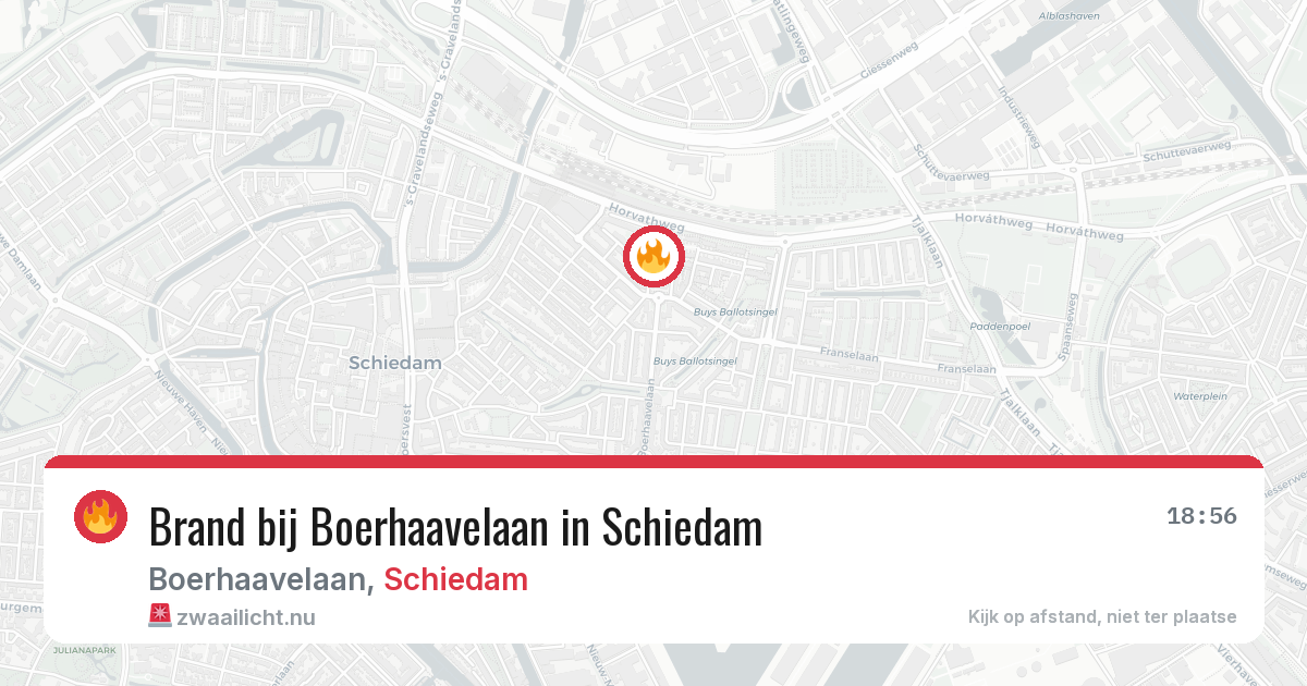 Brand bij Boerhaavelaan in Schiedam — 19 jul 2026