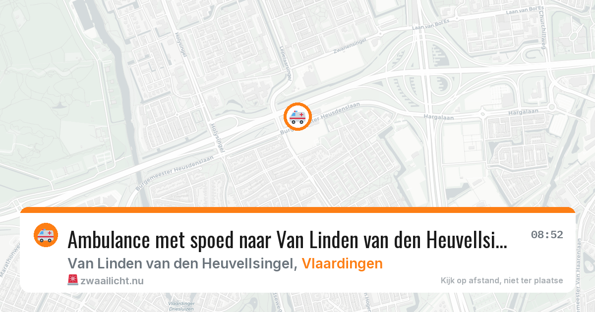 Ambulance met spoed naar Van Linden van den Heuvellsingel in Vlaardingen — 28 mrt 2026
