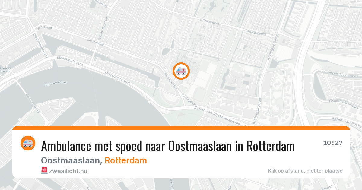 Ambulance met spoed naar Oostmaaslaan in Rotterdam — 21 mrt 2026