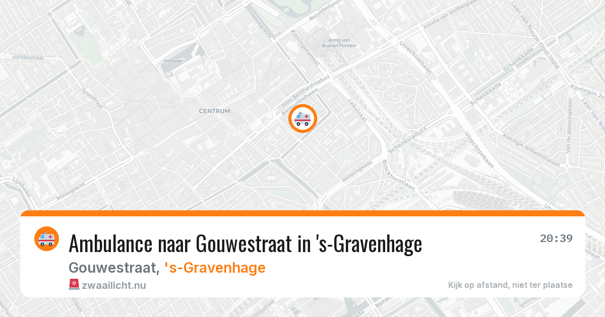 Ambulance naar Gouwestraat in 's-Gravenhage — 20 jul 2026