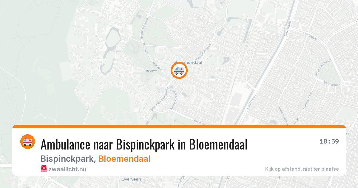 Ambulance naar Bispinckpark in Bloemendaal — 22 mei 2026