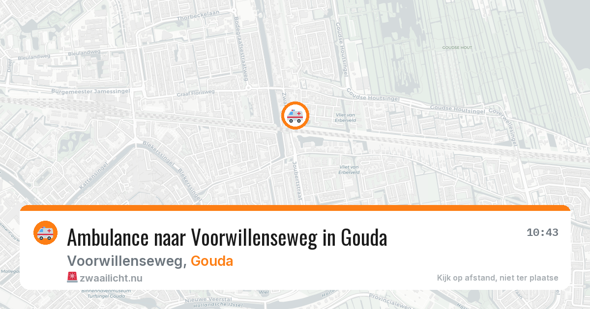 Ambulance naar Voorwillenseweg in Gouda — 21 jul 2026