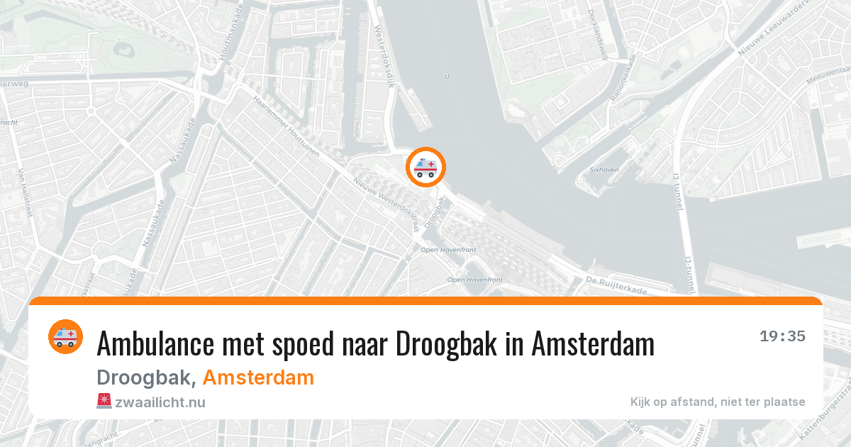 Ambulance met spoed naar Droogbak in Amsterdam — 23 jul 2026