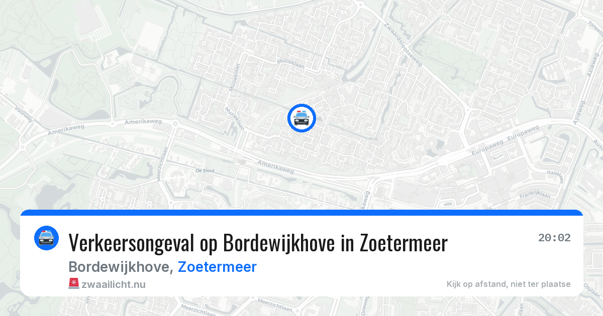 Verkeersongeval op Bordewijkhove in Zoetermeer — 16 jul 2026