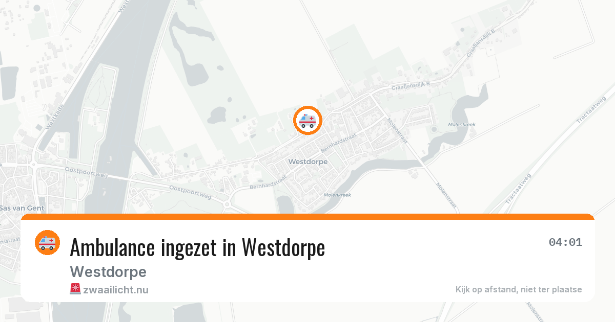 Ambulance ingezet in Westdorpe — 6 mrt 2026