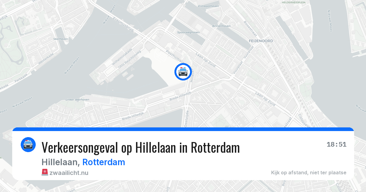 Verkeersongeval op Hillelaan in Rotterdam — 21 jul 2026