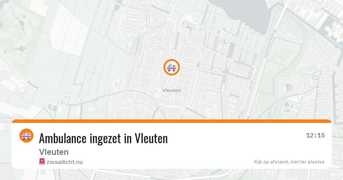Ambulance ingezet in Vleuten — 21 apr 2026
