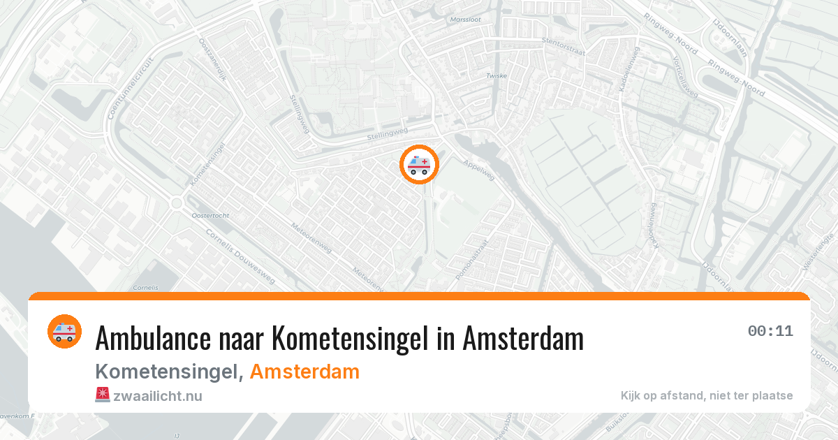 Ambulance naar Kometensingel in Amsterdam — 23 jul 2026