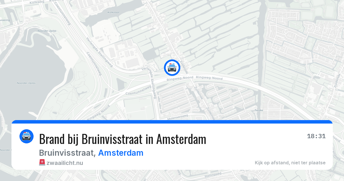 Brand bij Bruinvisstraat in Amsterdam — 13 apr 2026