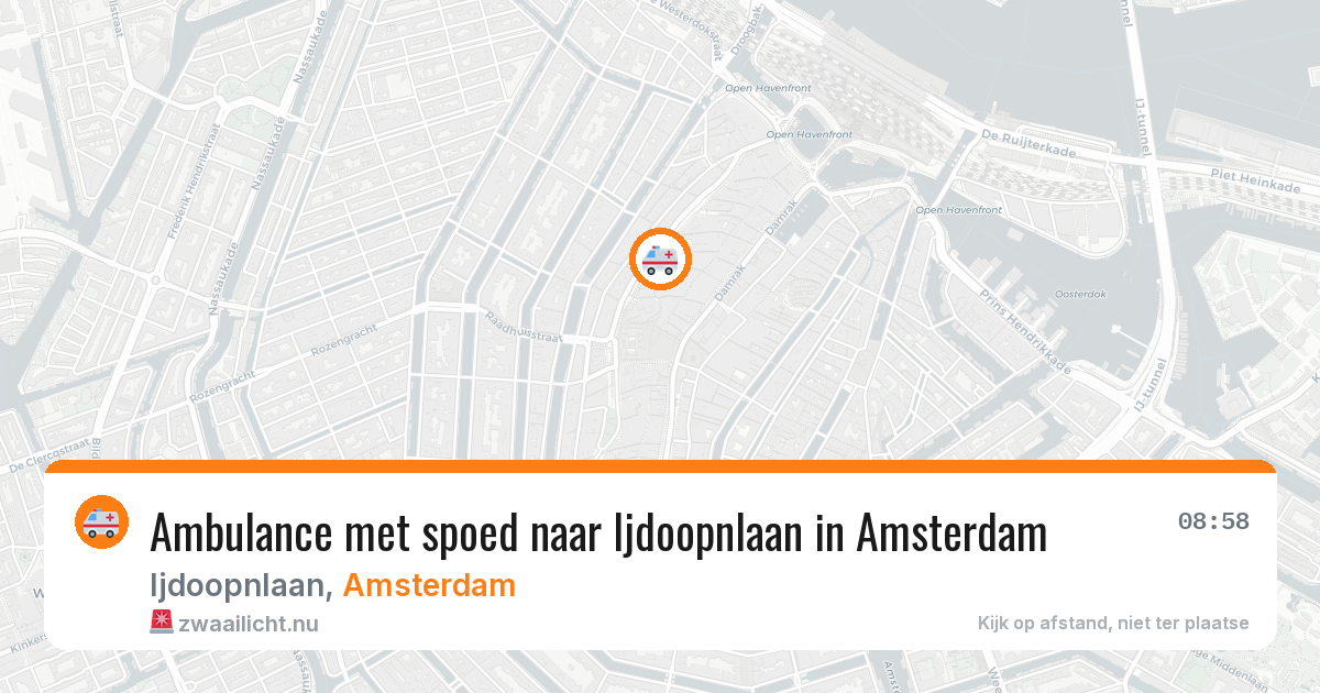 Ambulance met spoed naar Ijdoopnlaan in Amsterdam — 9 jun 2026