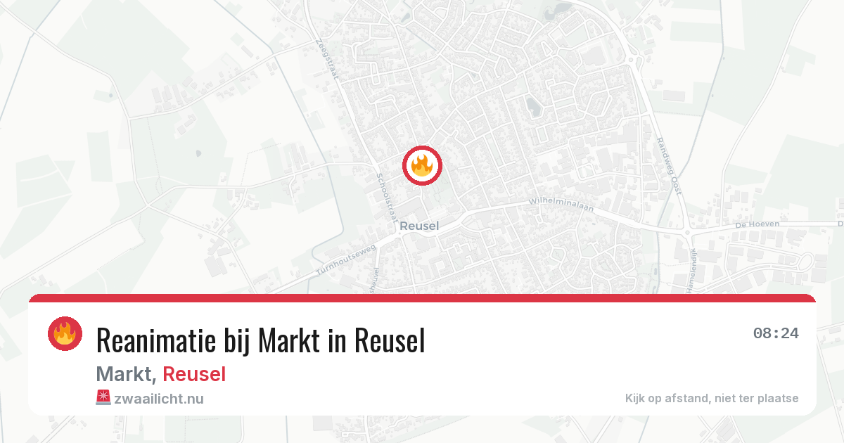 Reanimatie bij Markt in Reusel — 18 mei 2026