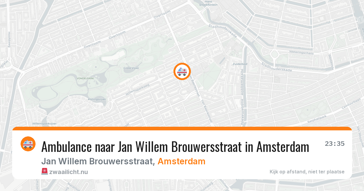 Ambulance naar Jan Willem Brouwersstraat in Amsterdam — 22 mei 2026