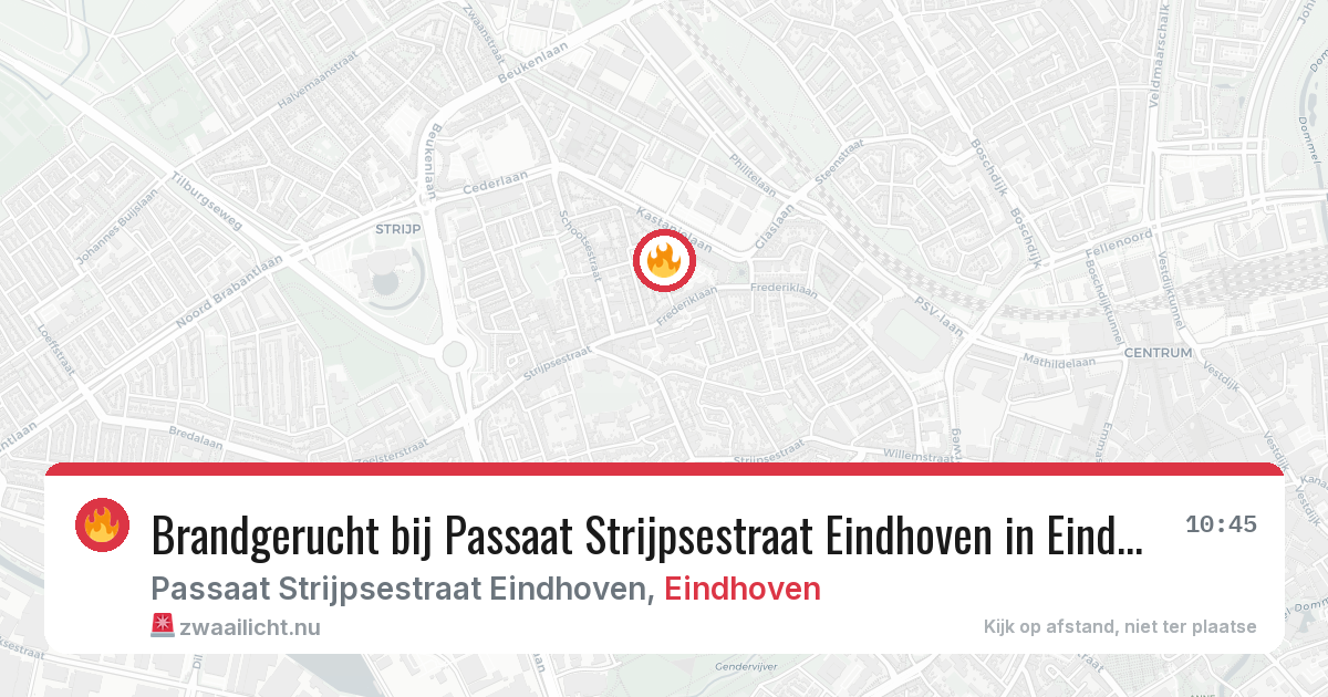 Brandgerucht bij Passaat Strijpsestraat Eindhoven in Eindhoven — 21 mei 2026