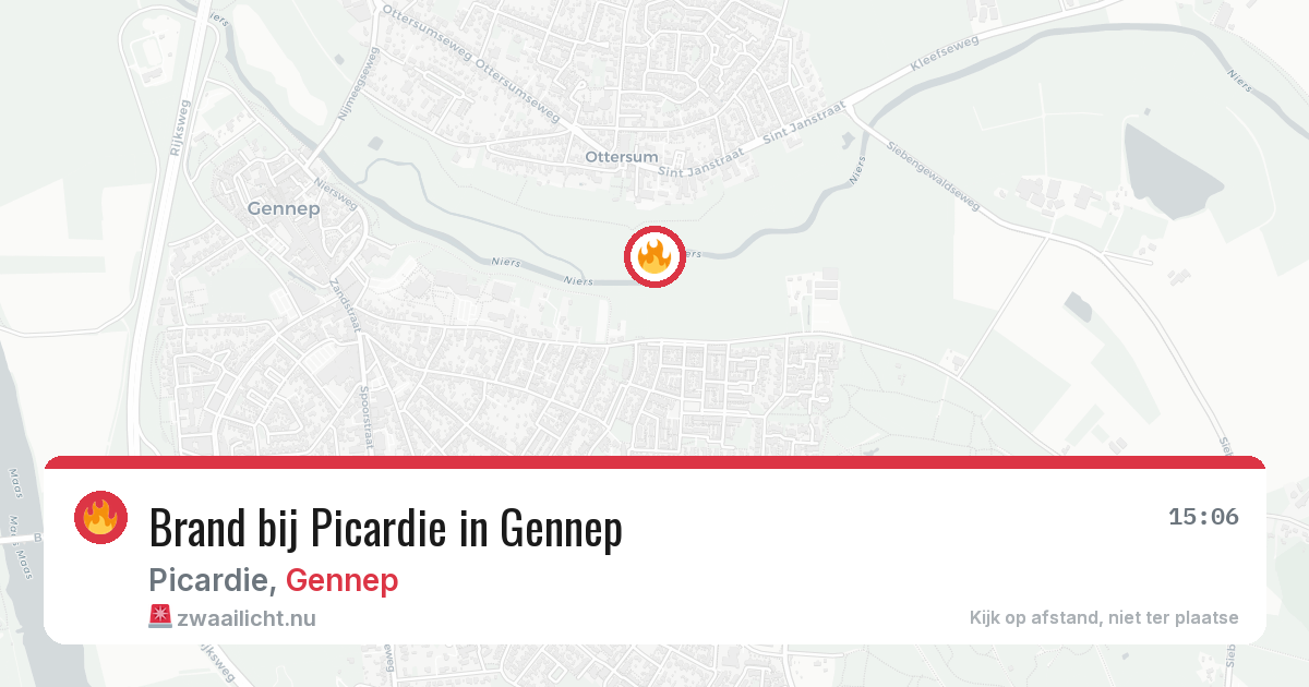 Brand bij Picardie in Gennep — 20 mrt 2026