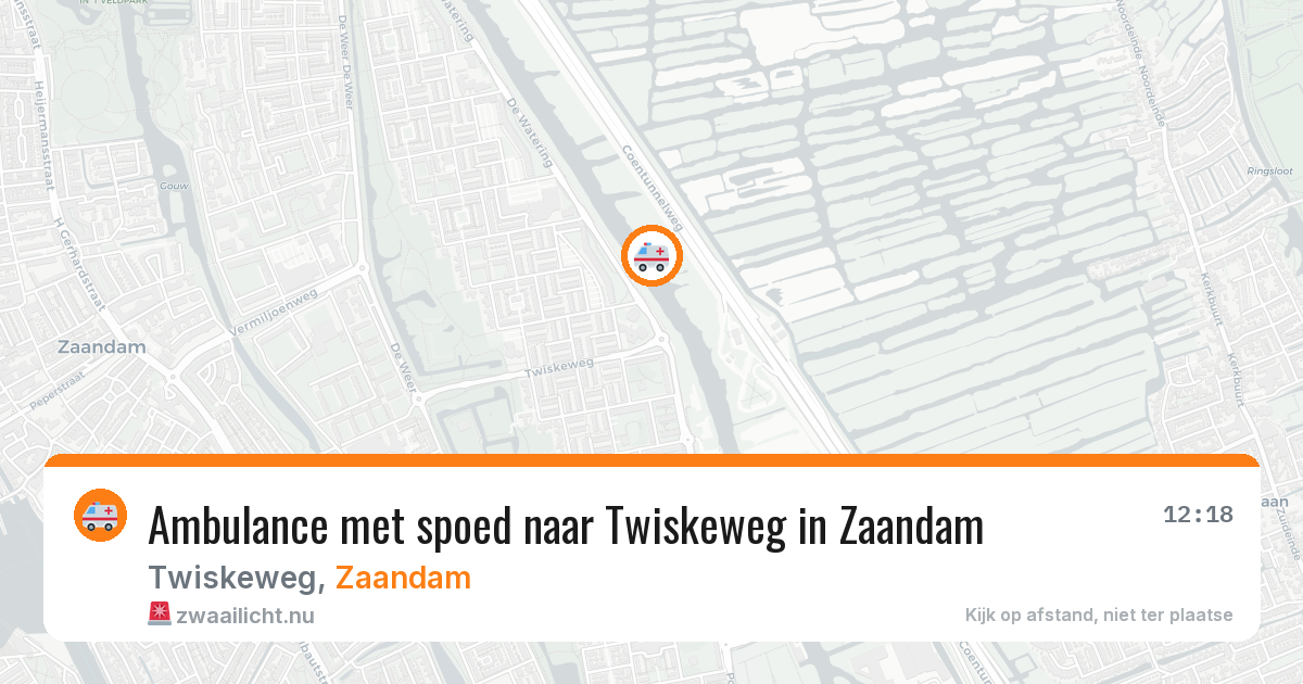 Ambulance met spoed naar Twiskeweg in Zaandam — 30 mei 2026