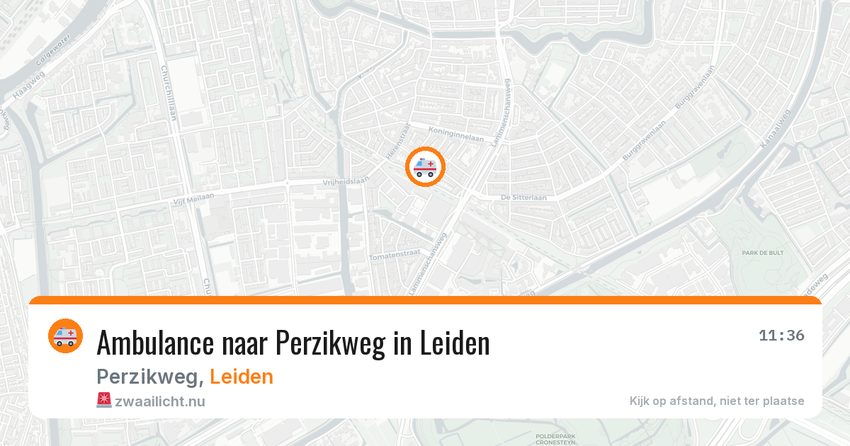 Ambulance naar Perzikweg in Leiden — 26 jul 2026