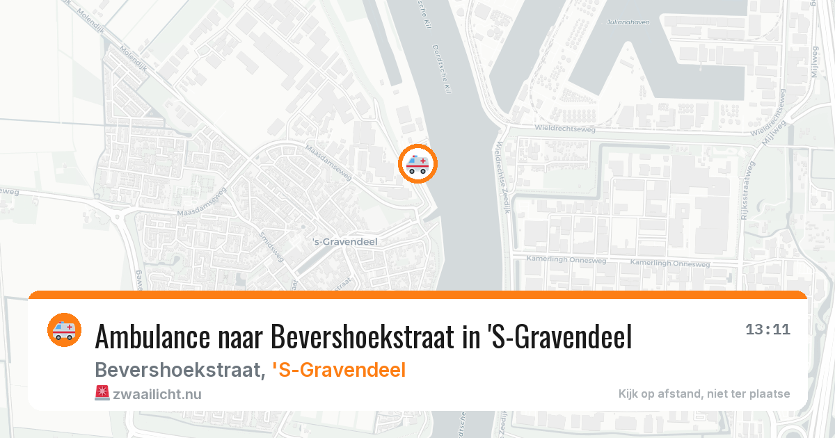 Ambulance naar Bevershoekstraat in 'S-Gravendeel — 17 mei 2026