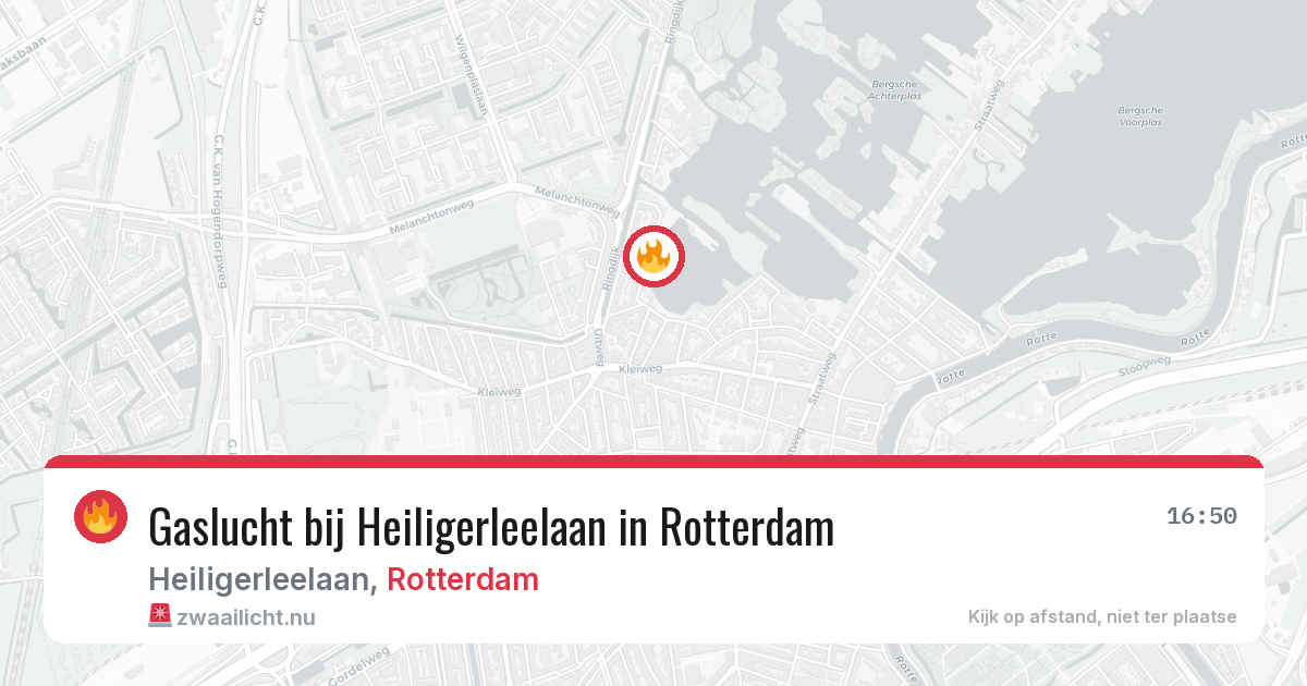 Gaslucht bij Heiligerleelaan in Rotterdam — 31 mrt 2026