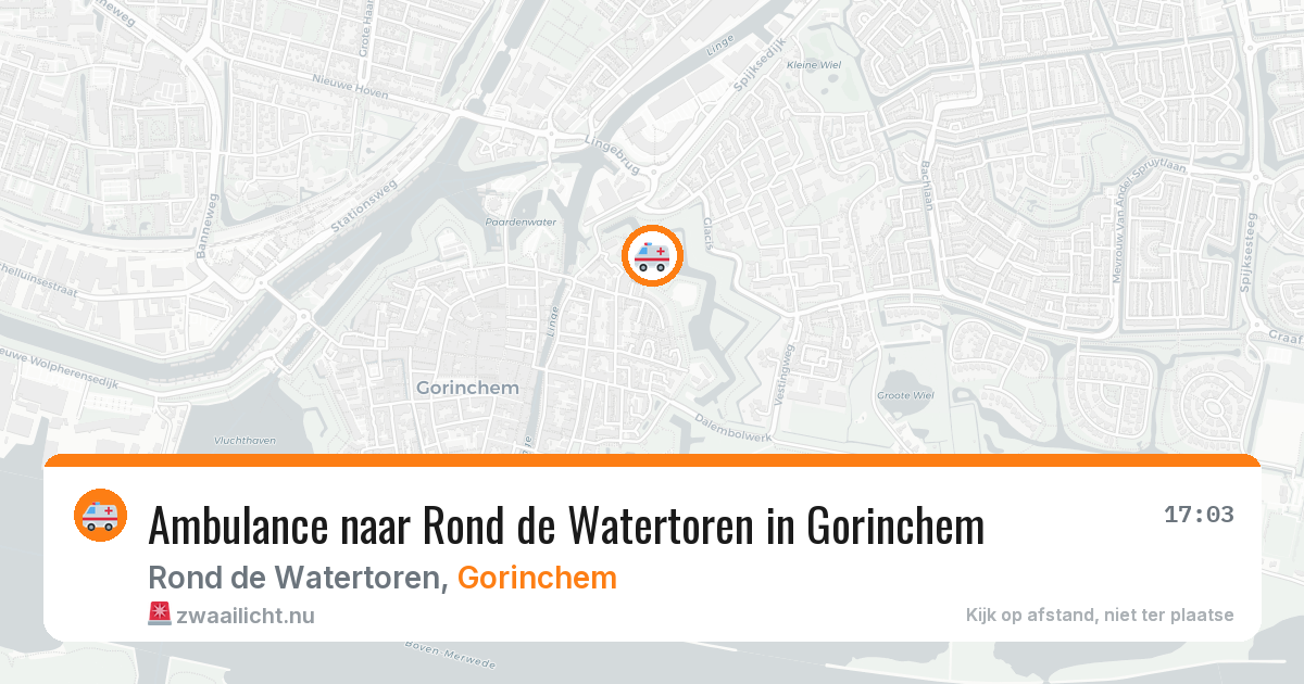 Ambulance naar Rond de Watertoren in Gorinchem — 17 jul 2026