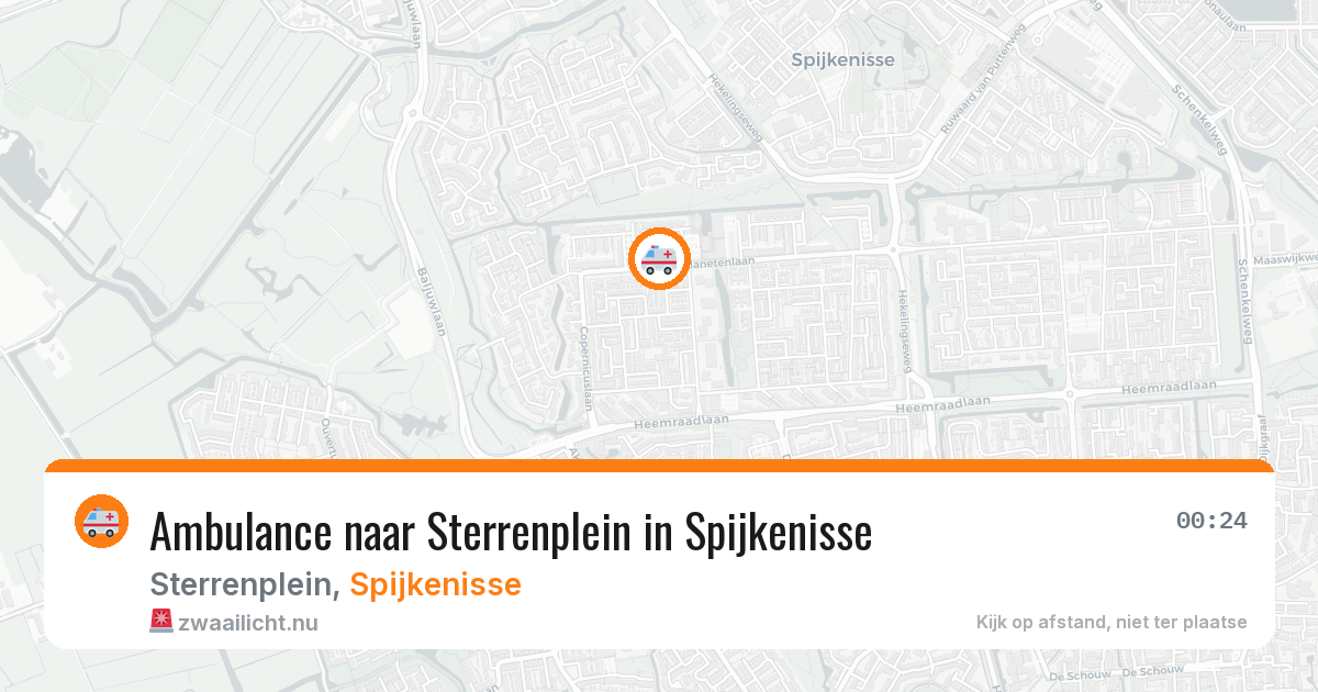 Ambulance naar Sterrenplein in Spijkenisse — 19 jul 2026