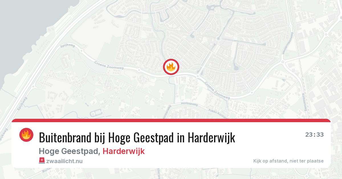 Buitenbrand bij Hoge Geestpad in Harderwijk — 17 jul 2026
