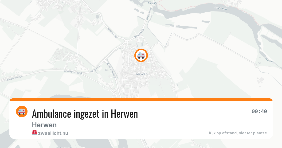 Ambulance ingezet in Herwen — 8 feb 2026